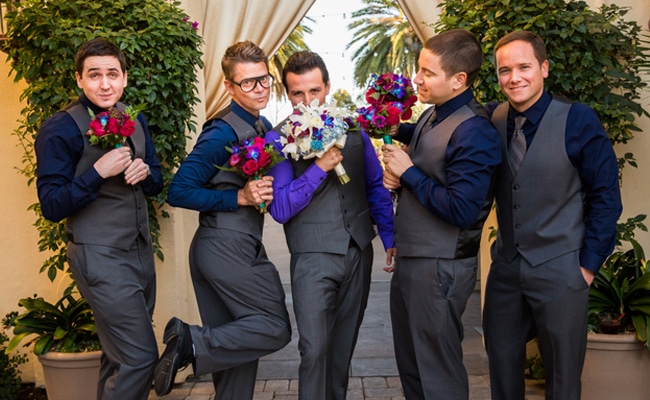 Modern Blue and Purple California Wedding