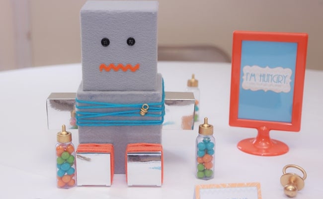 Pottery Barn Inspired Robot Baby Shower