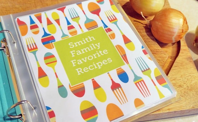 Free Personalized Recipe Book Printable