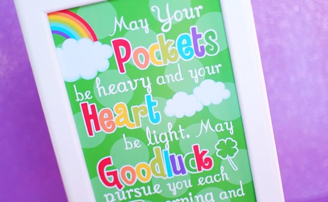 Free St. Patrick’s Day Printable Sign