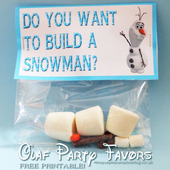 Do You Want To Build A Snowman Olaf Party Favors - Frozen Party Favor