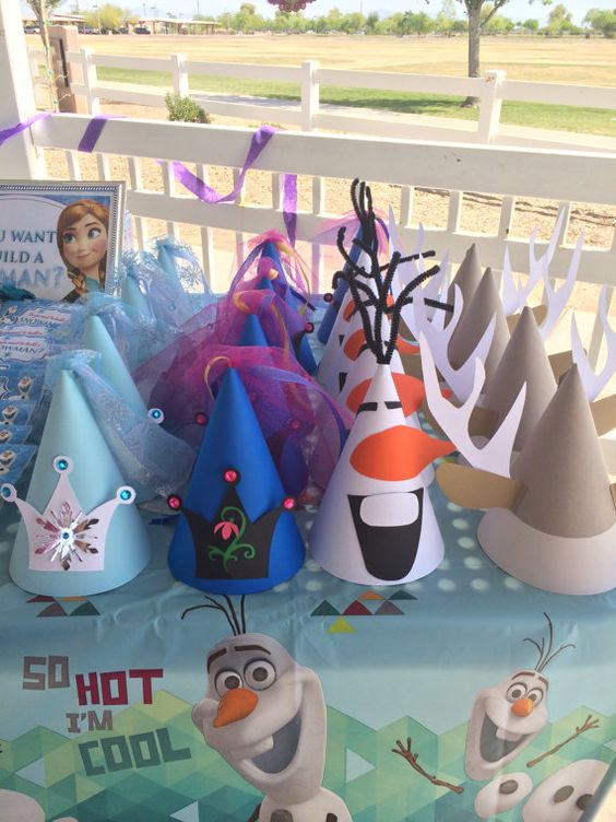 Frozen Party Hats - Frozen Party Ideas
