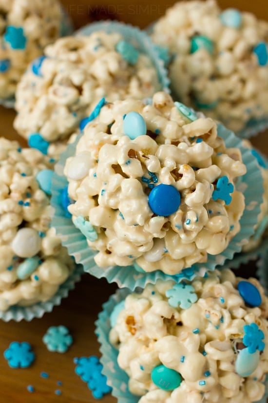 Frozen Party Popcorn Balls