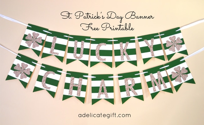 Free Printable St. Patrick’s Day Banner