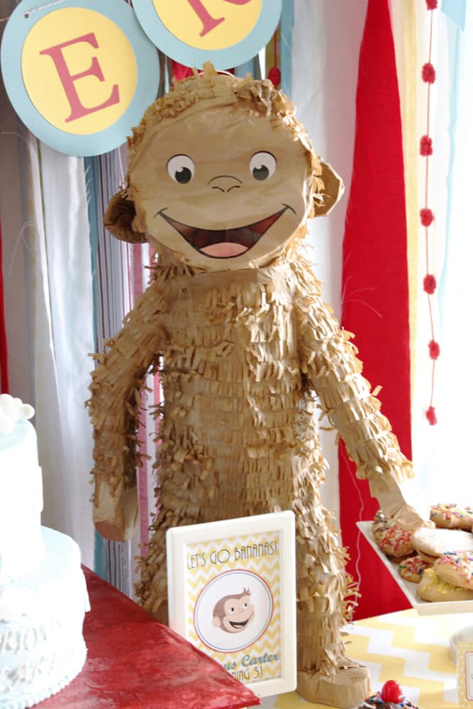 Curious George Birthday Piñata - Curious George Party Ideas