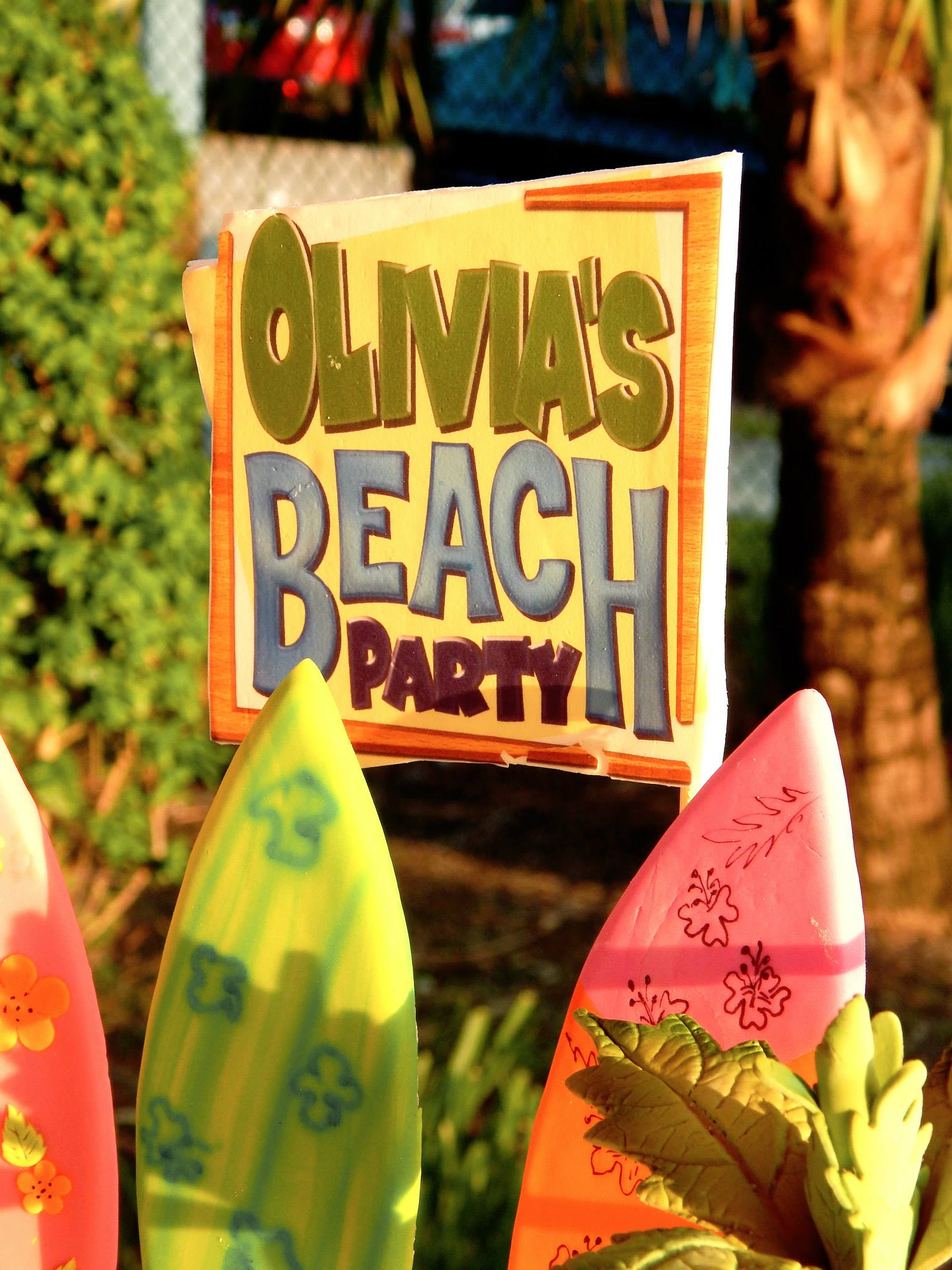 Beach Bash Birthday Sign