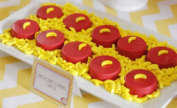Chocolate Covered Oreos - Curious George Party Ideas