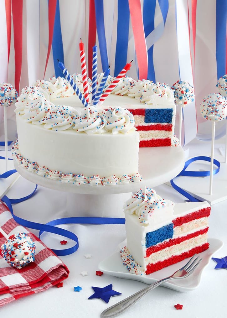 American flag cake