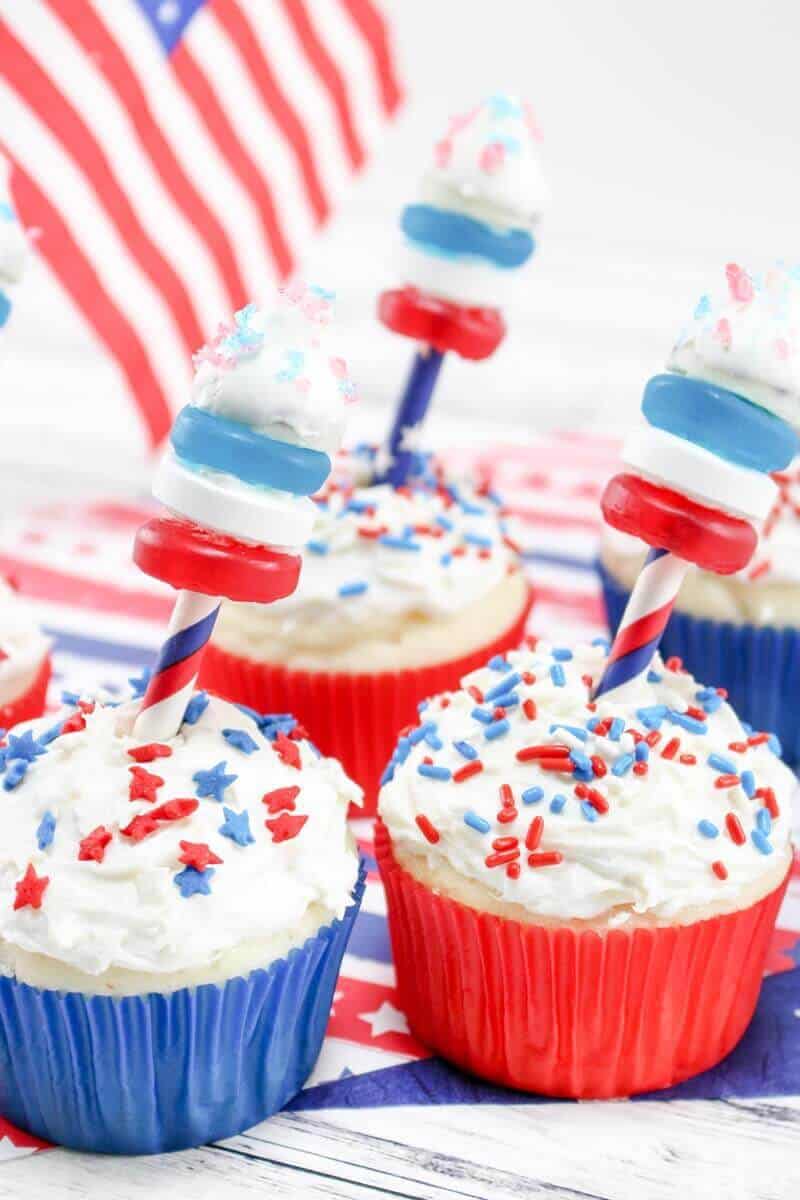 Firework Cupcakes for the 4th of July