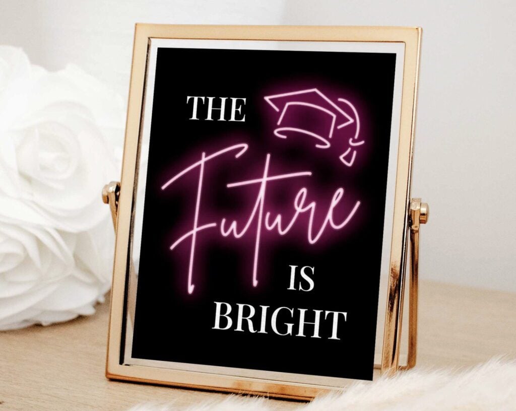 The Future Is Bright Graduation Sign