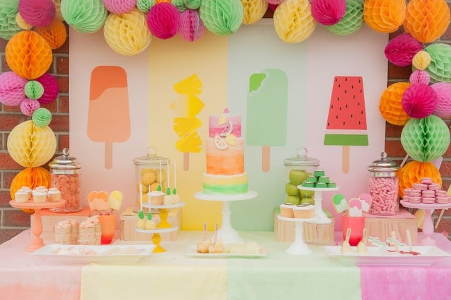 Pretty Pastel Popsicle Birthday Theme
