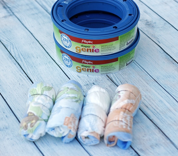 DIY Diaper Cake Using Diaper Genie Refills Pretty My Party
