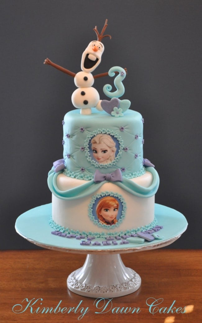 Frozen Cake With Olaf Topper
