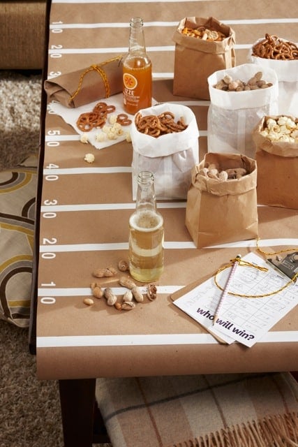 Craft Paper Football Field Table Cover