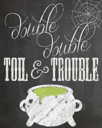Free Toil and Trouble Halloween Printable - Pretty My Party