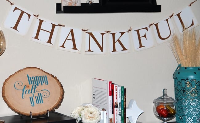 Free Thankful Banner Printable