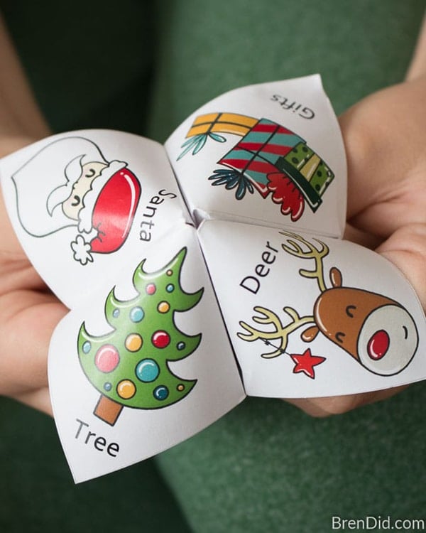 Free Printable Christmas Fortune Teller For Kids