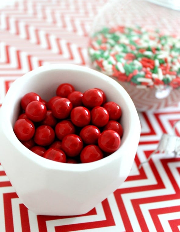 Red Sixlets candies