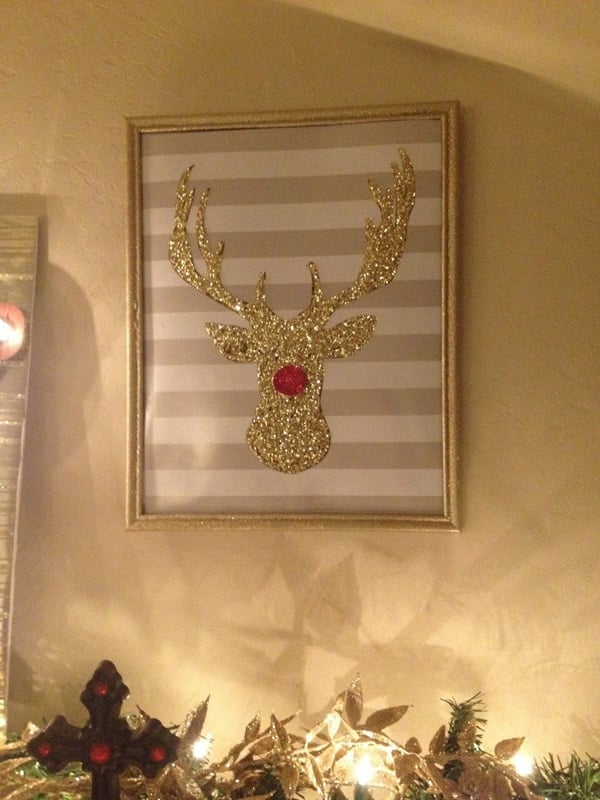 Free Christmas Printable Deer Head Wall Art