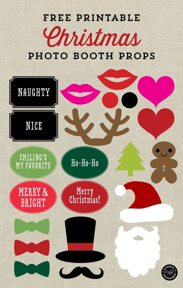 Free Christmas Photo Booth Printables
