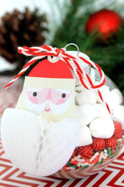 DIY Hot Chocolate Ornament Party Favors