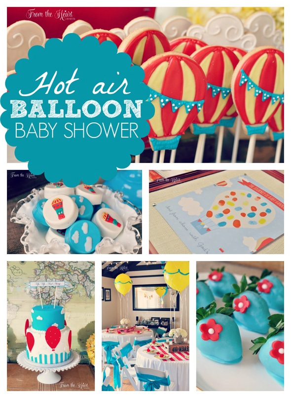 Hot Air Balloon Baby Shower Pretty My Party Party Ideas