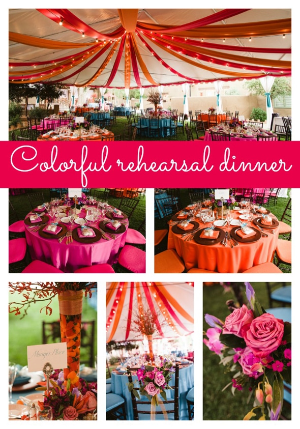 Colorful Rehearsal Dinner