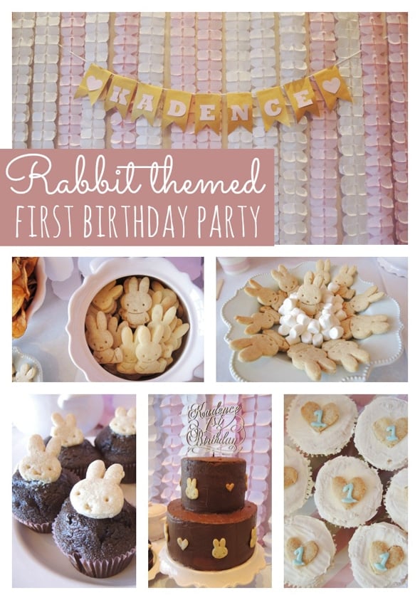 Rabbit Themed First Birthday Party