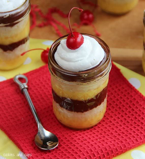 Boston Cream Pie in a jar