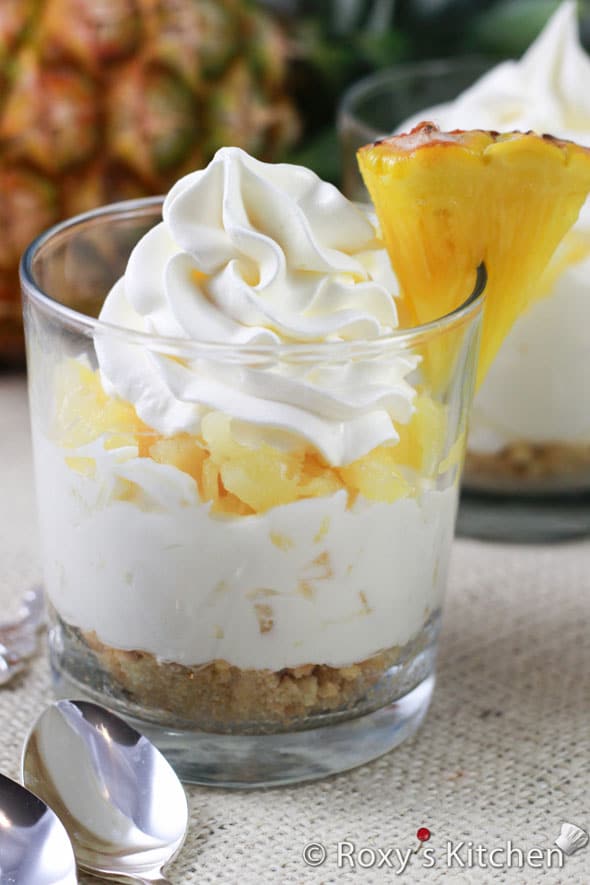 No Bake Pineapple Cheesecake Dessert In a Cup