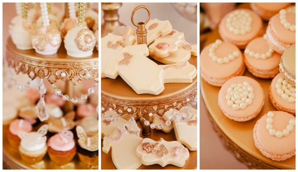 Pink and Gold Baby Shower Desserts