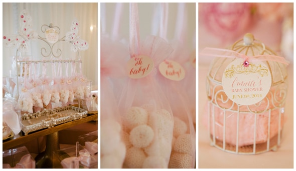 Pink and Gold Baby Shower Favors