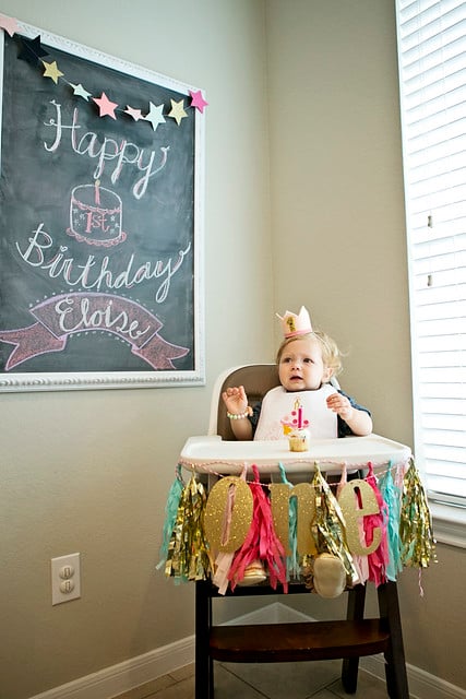 Twinkle Twinkle Little Star 1st Birthday High Chair Banner