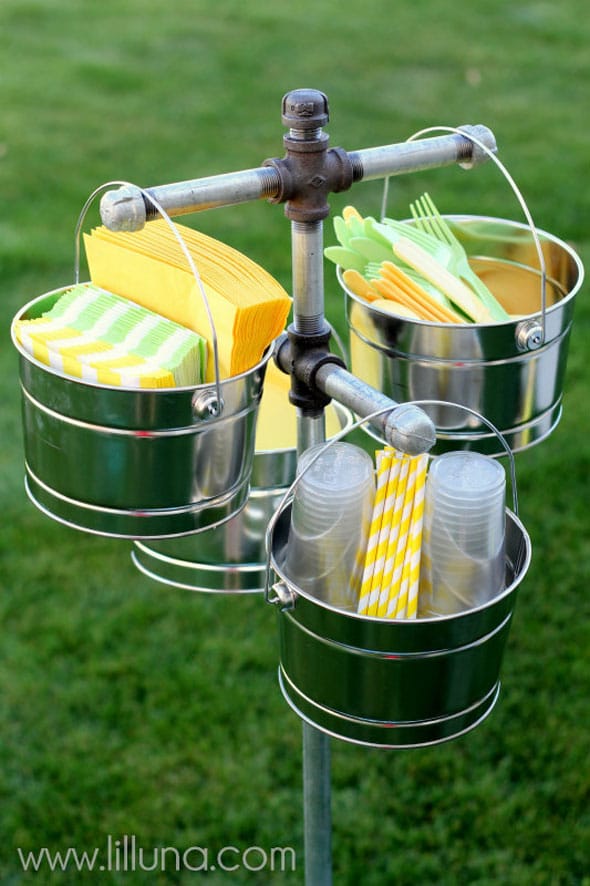 Paper Goods Station - Summer Entertaining Hacks