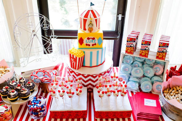 Circus Themed First Birthday Party