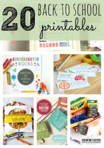 20 Free Back to School Printables - Pretty My Party