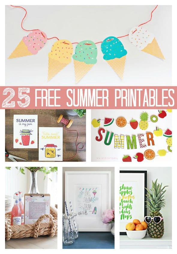 25 Free Summer Printables