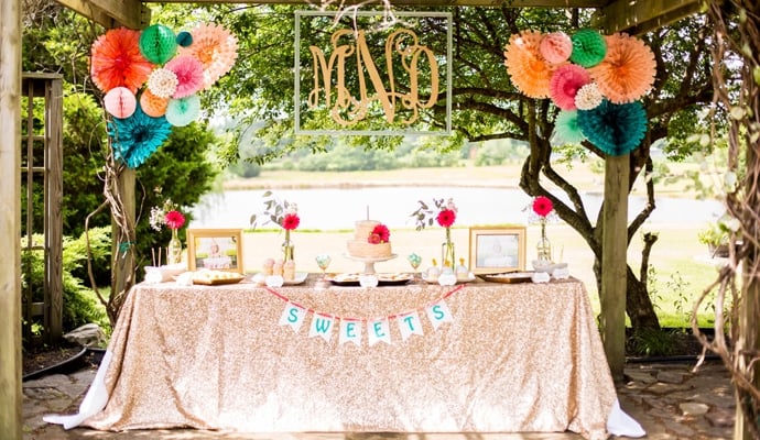 Martha Stewart pink pom-pom garland