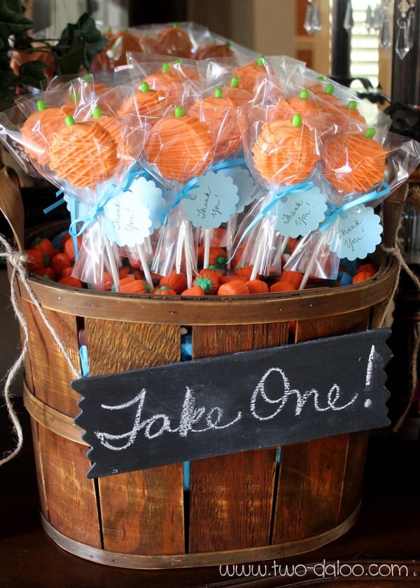 Pumpkin favors shop for baby shower