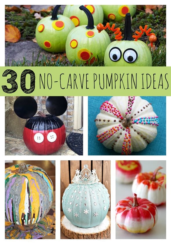 30 Awesome No-Carve Pumpkin Ideas - Pretty My Party