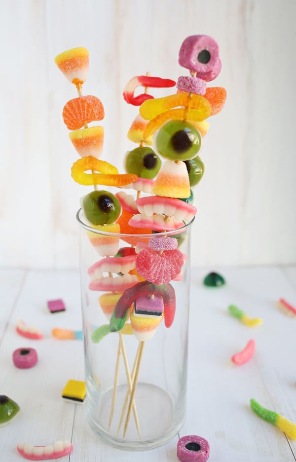 DIY Monster Candy Kabobs - Monster Birthday Party