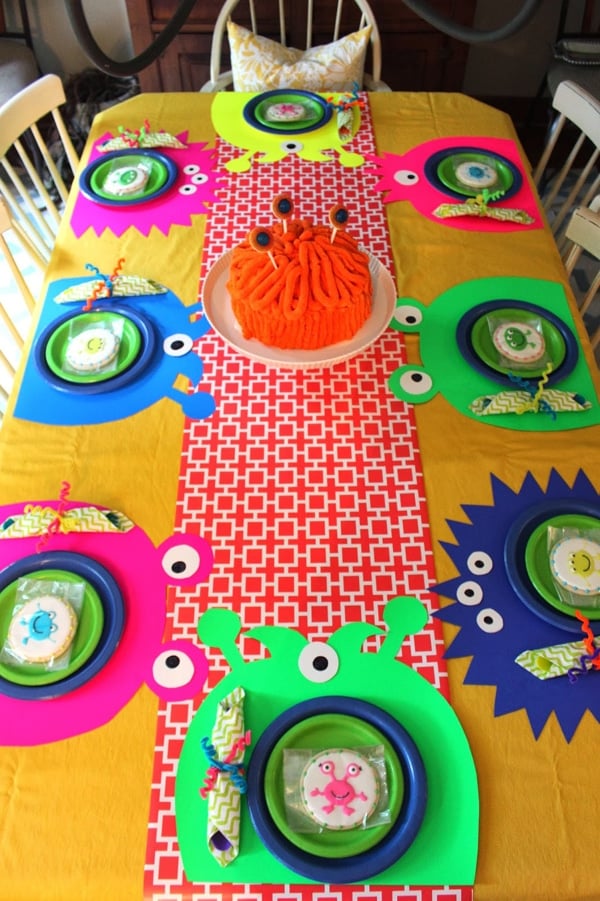 Monster Birthday Party Table