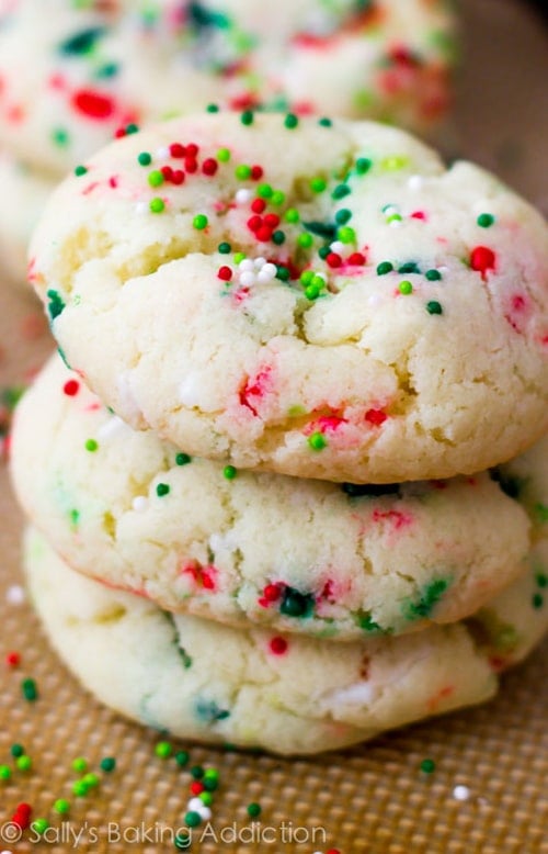 Holiday Confetti Cake Batter Cookies - 25 Best Christmas Cookie Exchange Recipes