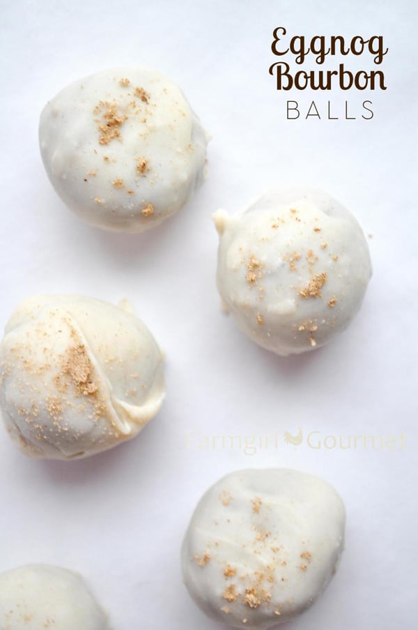 Eggnog Bourbon Balls - Eggnog Desserts