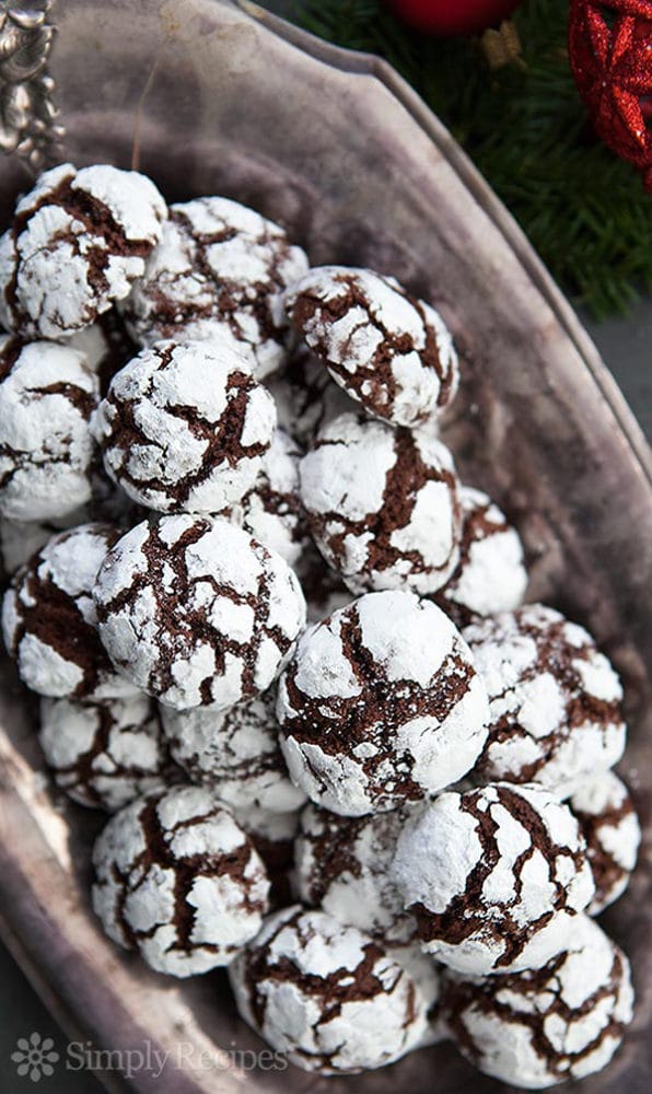 Chocolate Crinkle Cookies - 25 Best Christmas Cookie Exchange Recipes