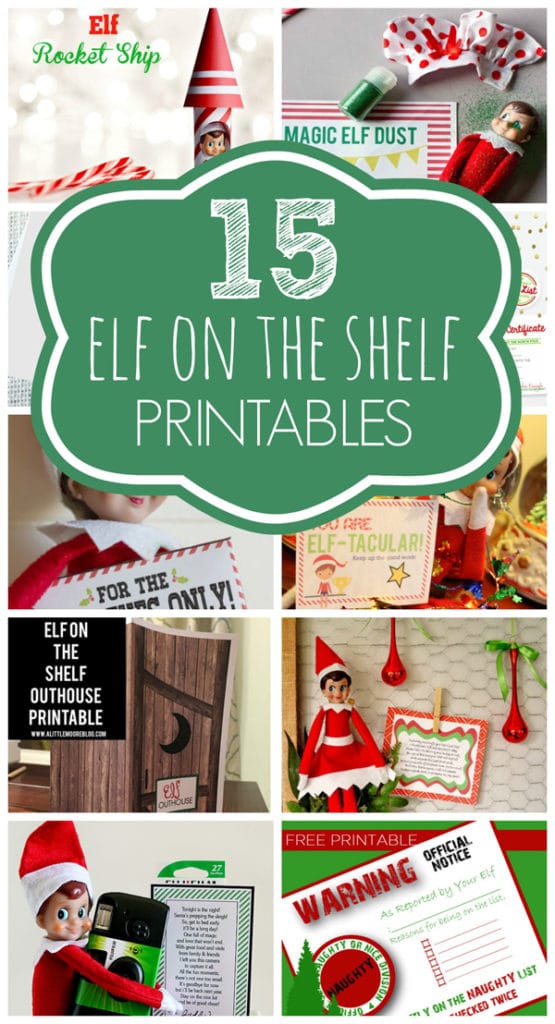 15 Free Elf on the Shelf Printables on Pretty My Party