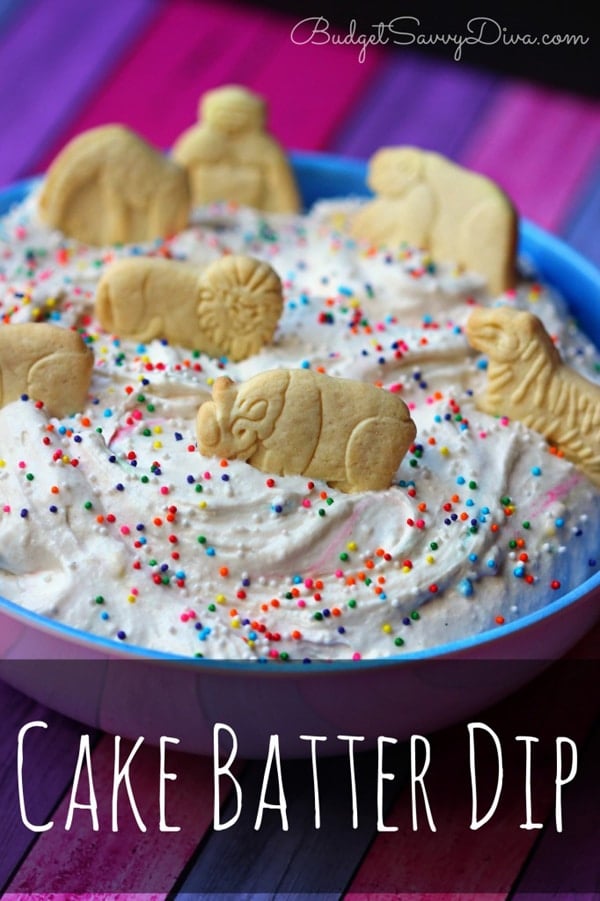 Cake Batter Dip - How to throw a kid-friendly super bowl party