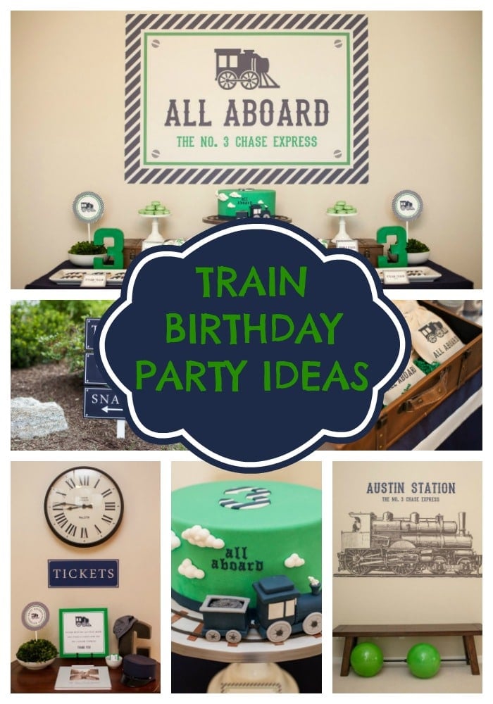 Train Themed Birthday Party Ideas PI