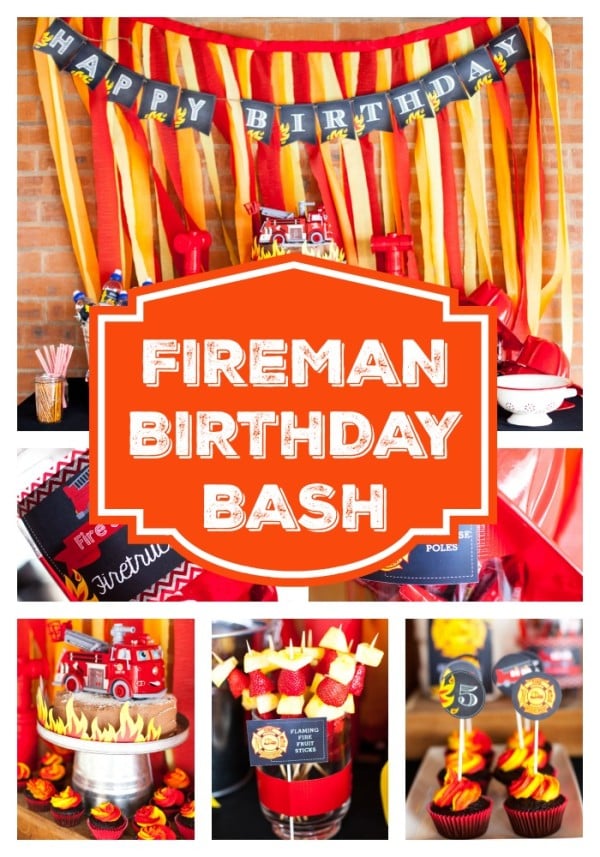 Fireman Birthday Party Ideas - Pretty My Party