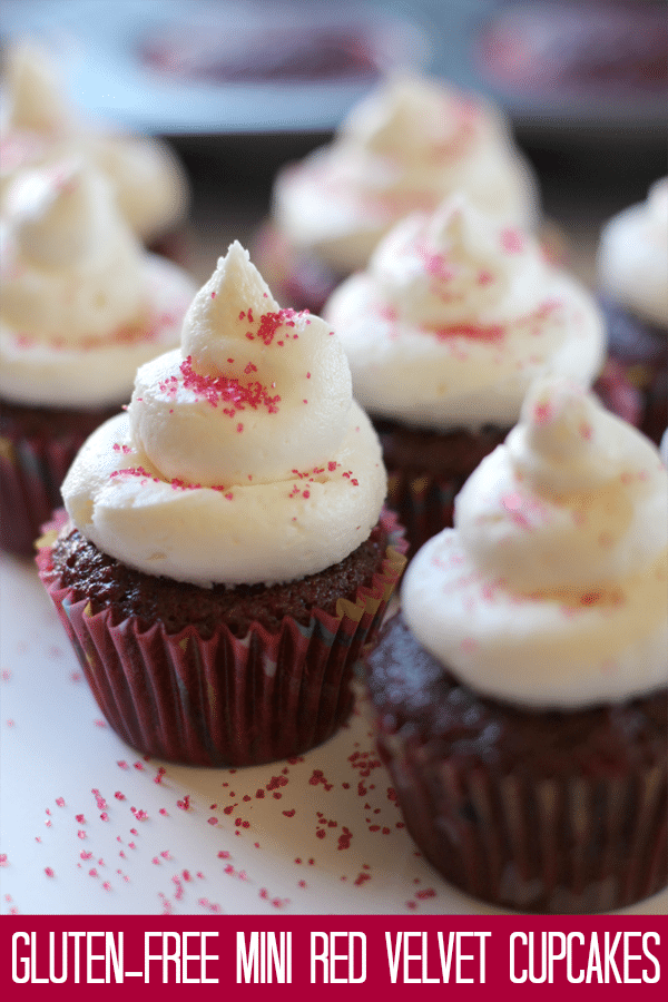 Gluten Free Mini Red Velvet Cupcakes